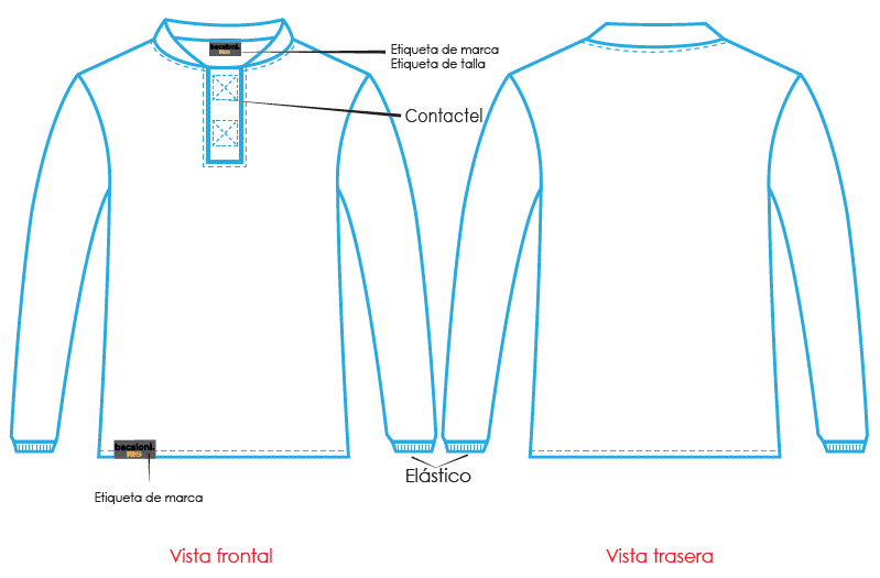 Camisola manga larga contactel