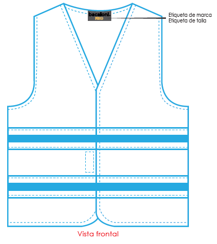 Chaleco alta visibilidad reflejantes unitalla