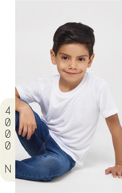 Playera infantil cr poliester 4000n