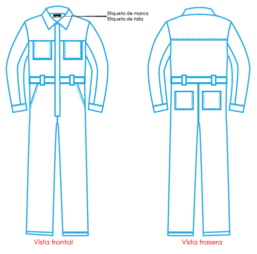 Overol impermeable unisex manga larga