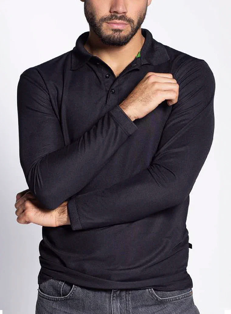 Playera polo caballero manga larga 900cl