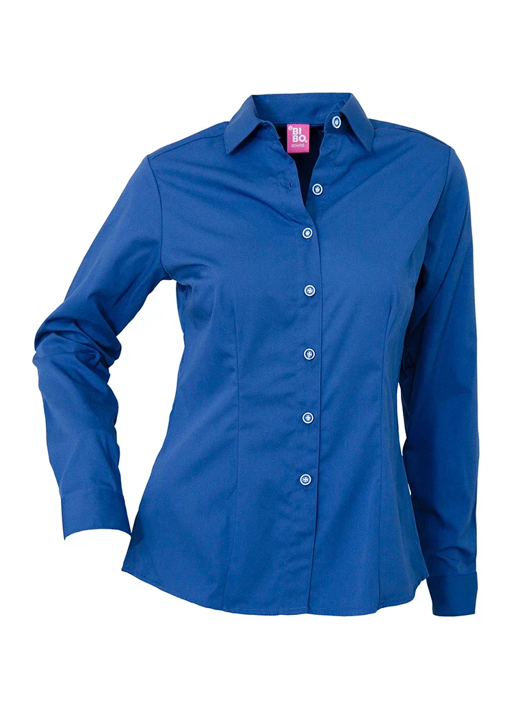 Blusa dama manga larga gabardina