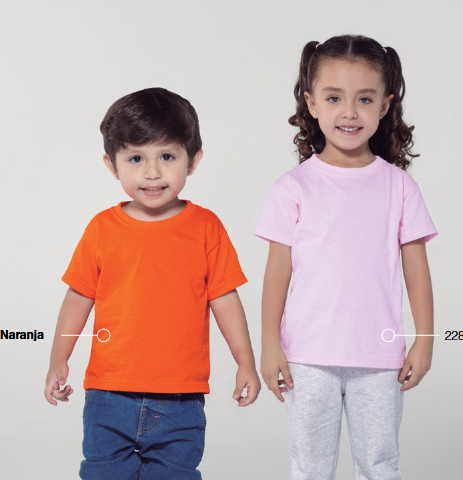 Playera peso completo cr manga corta para bebes