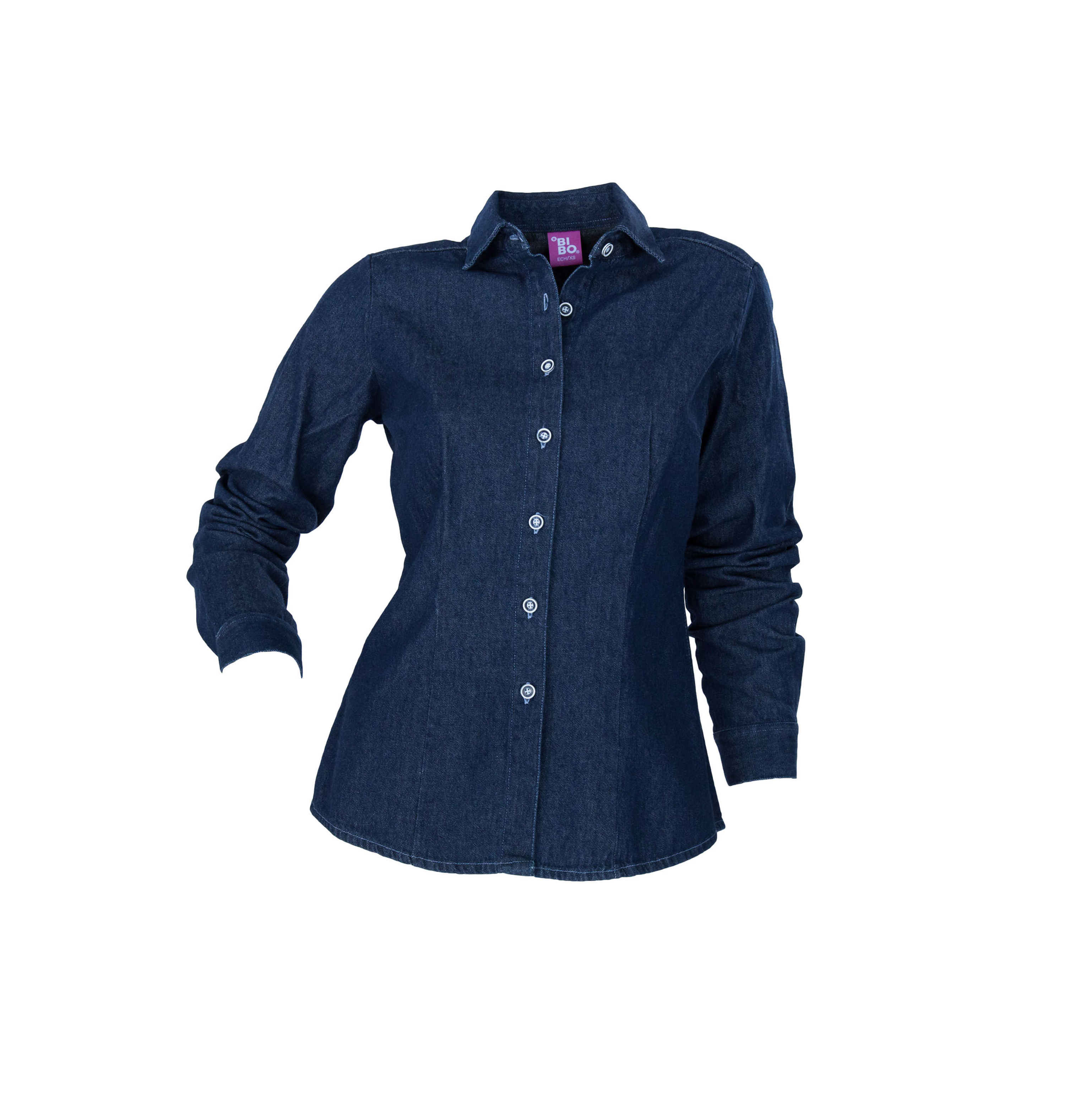 Blusa dama manga larga mezclilla