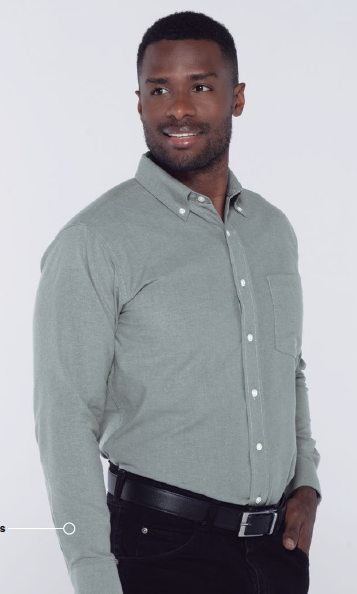 Camisa oxford manga larga para caballero