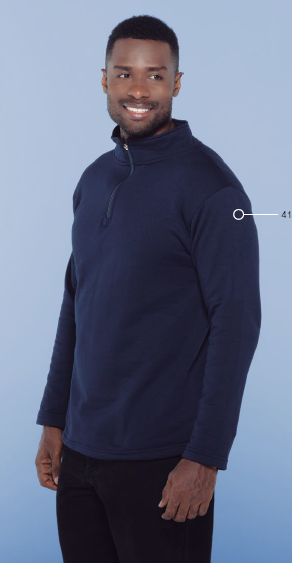 Sudadera 1/4 de cierre para adultos