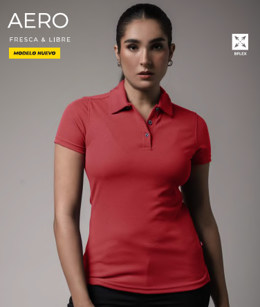 Playera polo aero dama